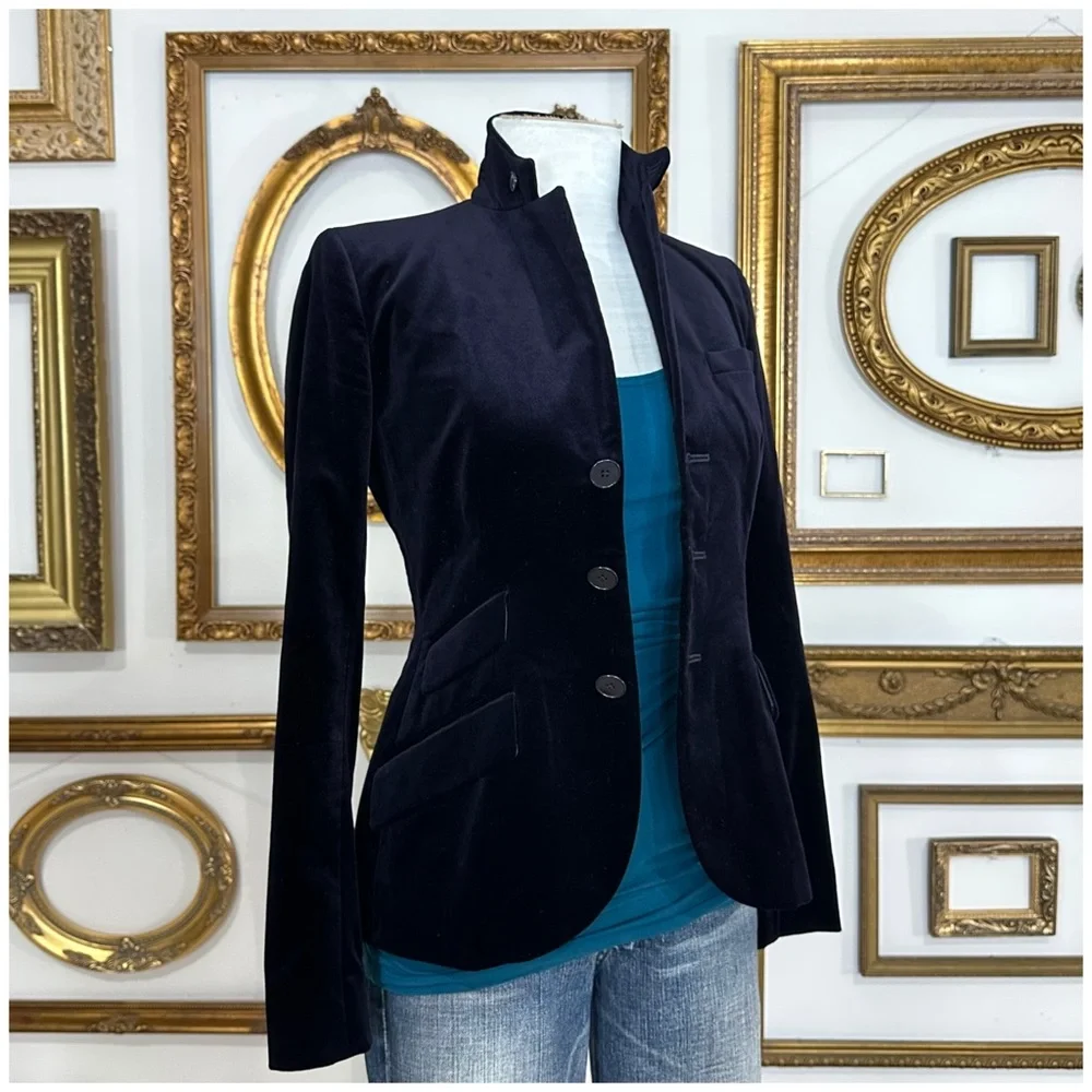 Ralph Lauren Black Label Velvet Equestrian Style Jacket - Picture 2 of 14